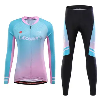 

LB Fenghua Long Sleeve Cycling Jersey Women's Suit Spring and Autumn Mountain Bike Cycling Jersey Tops and Pants