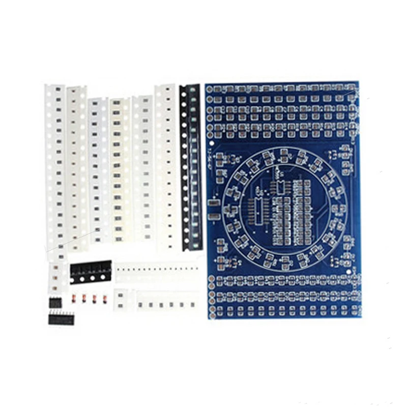 SMD Rotating LED SMD Components Soldering Practice Board Skill Training Kit 