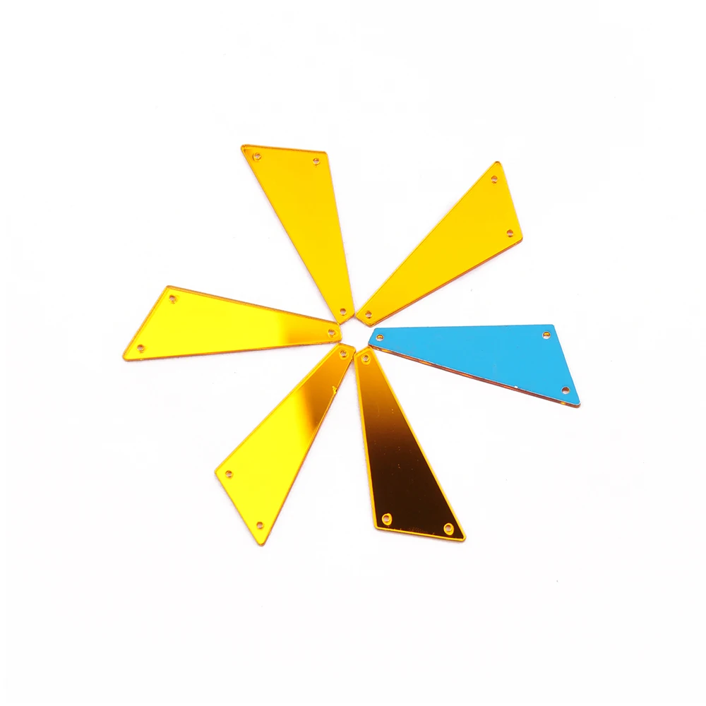 Gold Yellow 30 шт. Необычные пришитые камни акриловый страз шитье Кристалл DIY платье гладкие Стразы Flatback зеркало украшение ленты одежда - Цвет: Gold Yellow