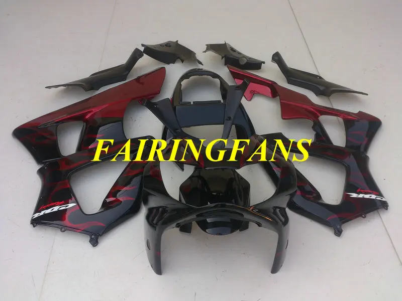 Инжекторный комплект для HONDA CBR900RR 929 00 01 CBR 900 RR CBR 900RR 2000 2001 Красный Пламя Обтекатели на кузов+ подарки HE26