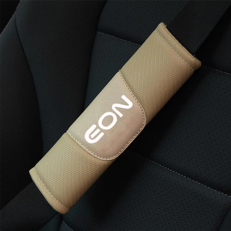 2 шт. углеродного волокна Кожаная накладка для ремня безопасности автомобиля для hyundai Eon Авто плечевой ремень автомобильный Стайлинг автомобиля аксессуары