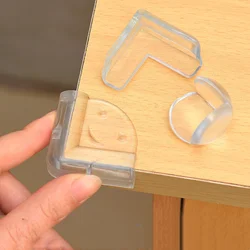 Protecteur de coins de Table en Silicone auto adhésif, 4 pièces, couverture transparente des bords du bureau, protection anti collision pour la sécurité des enfants et des bébés 
