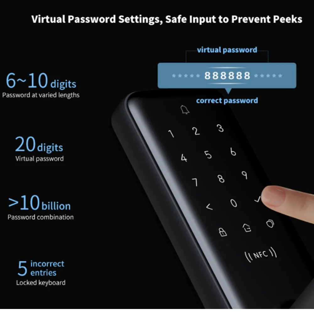 US $275.66 Aqara Smart N200 Door Lock Fingerprint Bluetooth Password NFC Unlock Works With Mijia Apple HomeKit Smart Linkage With Doorbell