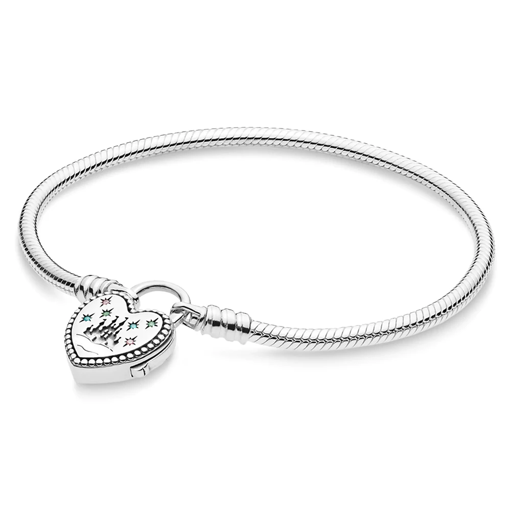 Bracelet Silver Ribbon 925 Anatomical Heart Jewelry Shop Charm DIY Accessories Gifts For Women