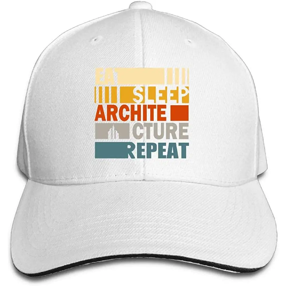 Бейсбольная кепка для мужчин и женщин на заказ Eat Sleep architecture Repeat, регулируемая простая бейсболка
