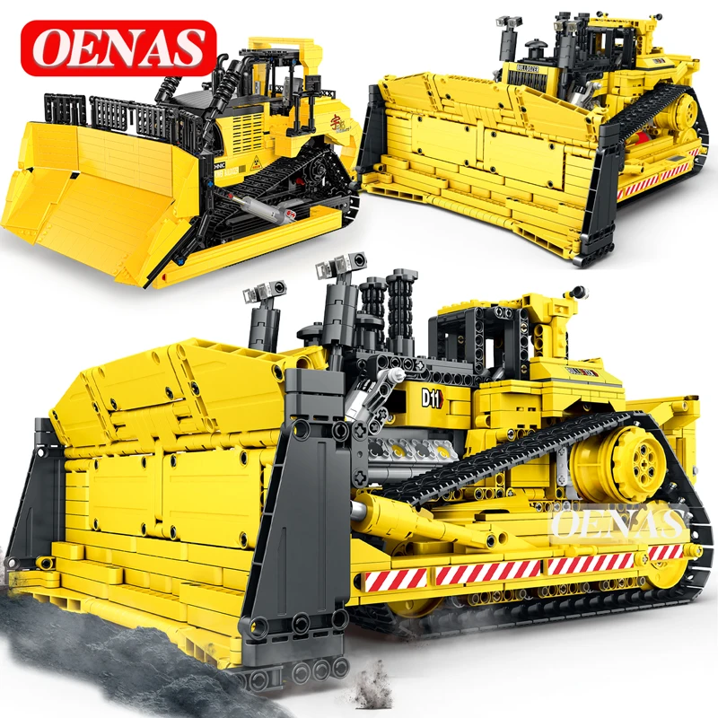 MOC High-Tech City Construction Vehicle 42131 Engineering Large Bulldozer Crane Truck Model Building Blocks Toys For Boys Gift | Игрушки и