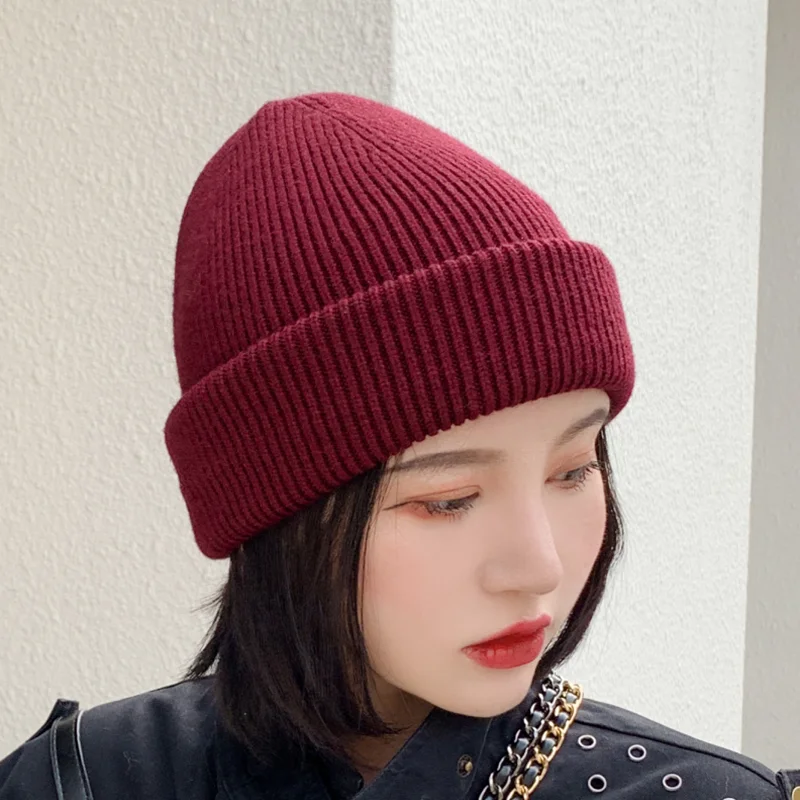 Высококачественная громоздкая шапочка зимняя женская шапка Skullies Beanies вязаная шапка теплая куртка с шерстяной подкладкой для женщин унисекс зимняя Лыжная шапка