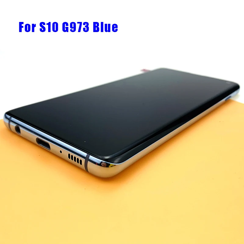 Протестированный AMOLED экран для samsung Galaxy S10 lcd G9730 дисплей сенсорный экран дигитайзер в сборе для samsung S10 lcd