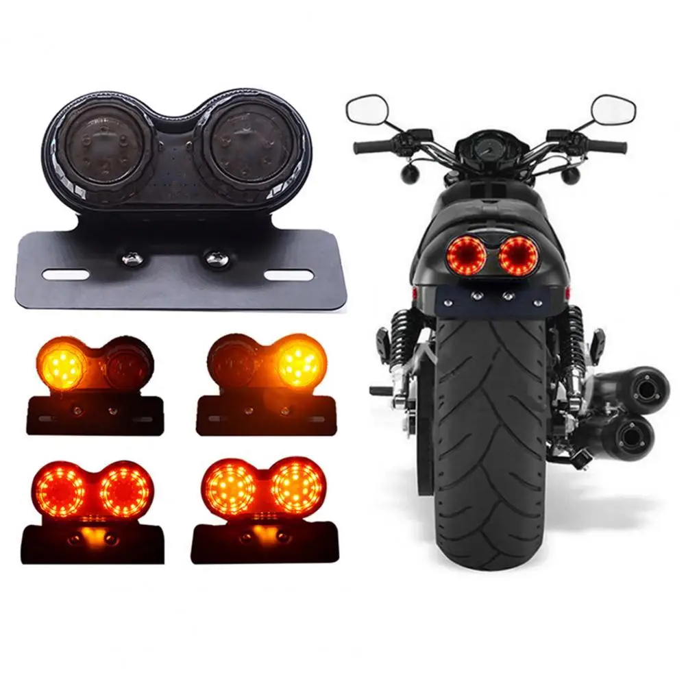 Universal Motorcycle LED Taillight Custom Motorbike Rear Stop Brake Lamp License Plate Light Turn Signal Indicators for BMW |