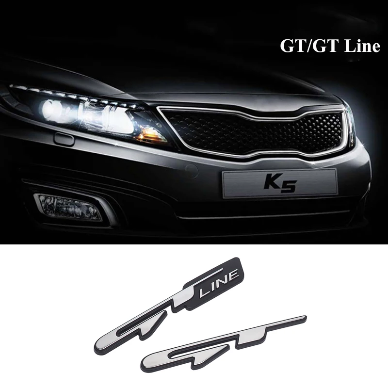 1-10 шт. GT Line передняя решетка наклейка для Kia K5 K3 Stinger Optima Rio Forte peugeot 206 308 5008 задний багажник эмблема значок наклейка