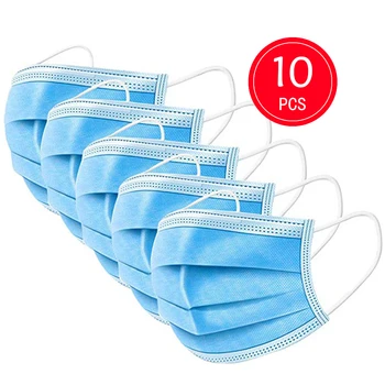 

50 / 100 Pcs Face Masks 3 Ply Dustproof Filter Disposable Breathable Mouth Mask Protective Respirator FPP2 Maska Anti PM2.5 FPP3