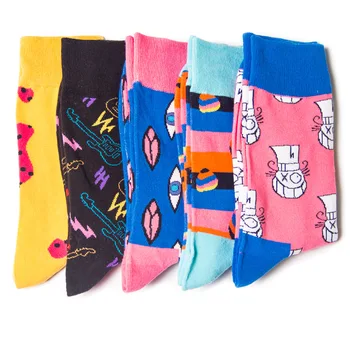 

Sweet Woman Sock Patchwork Socks for Women Colorful Style Ladies Long Standard Sox Female Cotton Trendy Spring Autumn Skarpetki