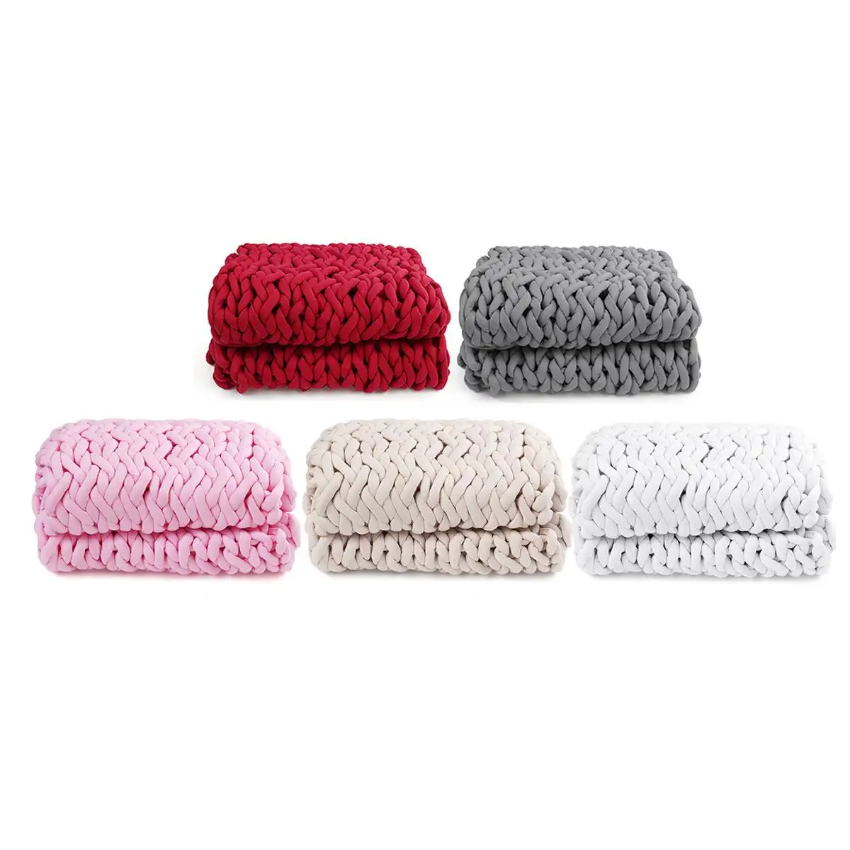 

120x150cm Handmade Sofa Knitted Blanket Soft Warm Thick Line Cotton Throw Blankets Winter Elegant Cozy Warm Bedding Sheet