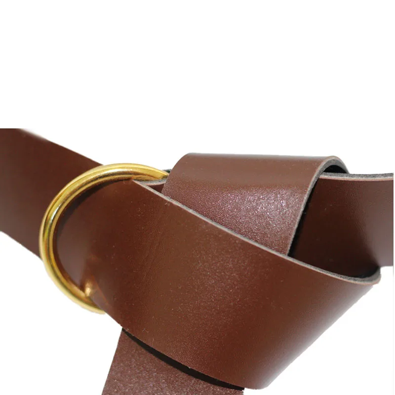 Medieval Renaissance Waist Ring Belt Costume Accessory Parts Adult Men Knight Pirate Cosplay Larp Leather Loop Buckle