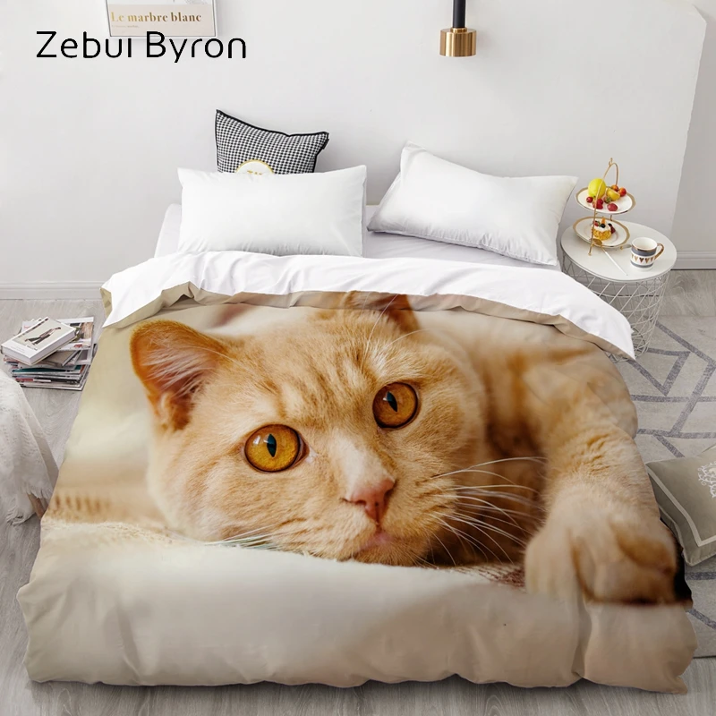 3D Duvet Cover,Comforter/Quilt/Blanket case Double/Queen/King,Bedding Custom/220x240/200x200,Animal Black cat eyes,Drop ship