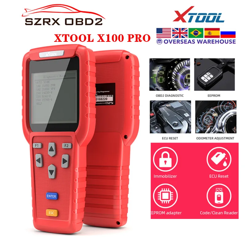 

Original Diagnostic tool XTOOL X100 Pro Auto Key Programmer With EEPROM Adapters support Odometer Mileage adjustment Free Update