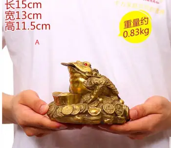 

Pure copper fortune treasure gold toad home office feng shui crafts ornaments