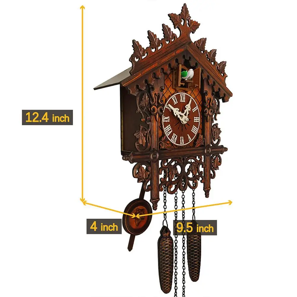 europeu, floresta negra, relógio tradicional preto, antigo mecânico, grande relógio