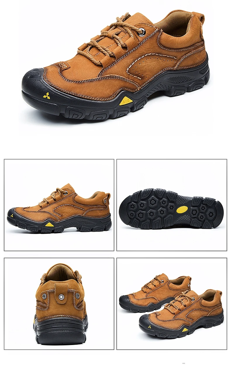 Золотистые дышащие тактические ботинки для мужчин из натуральной кожи в стиле ретро винтажные охотничьи ботинки походные мужские
