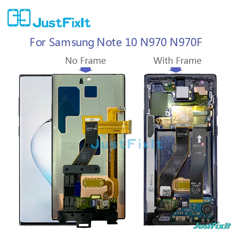 Супер amoled для samsung Galaxy Note 10 Lcd с рамкой дисплея кодирующий преобразователь сенсорного экрана в сборе Note10 N970F N9700 N970