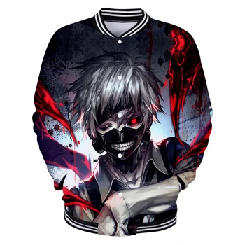 

Newest Style 3D Tokyo Ghoul 2019 new Winter Jacket Men/Women Hip Hop Fashion Jacket Women Korea software Fans Baseball Jacket