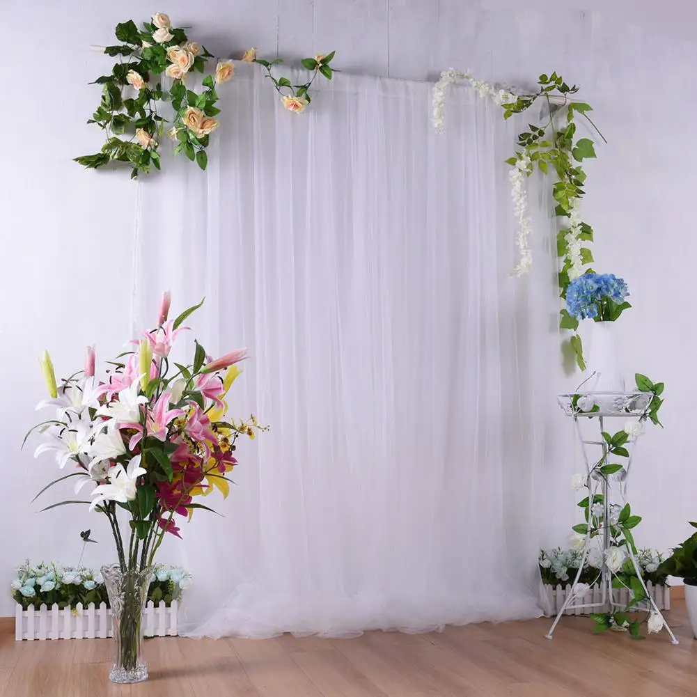 

Tulle Hanging Curtain for Wedding Backdrop Curtain Event Party Decor Wedding Stage Background Silk Drape Decoration for Stage