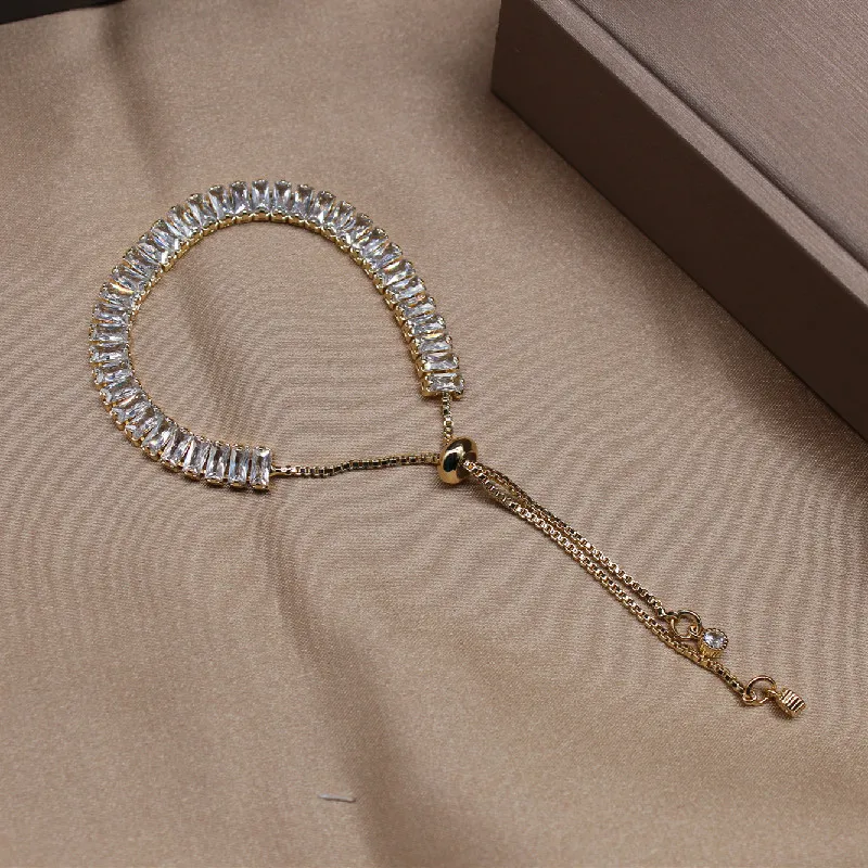 2020 Korean new design fashion jewelry full crystal adjustable bracelet shiny zircon ball party bracelet for women - Image 3