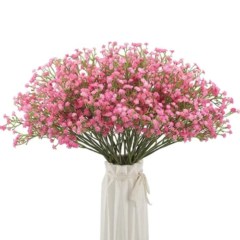 Artificial Flowers Fake Gypsophila Bouquet Realistic Simulation Flowers For Wedding Decoration Family Party Craft Decoration