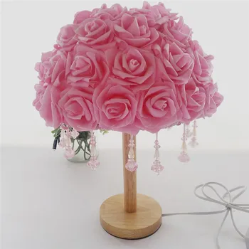 

Xianfan new girl heart romantic rose bedroom desk lamp living room floor lamp lampshade