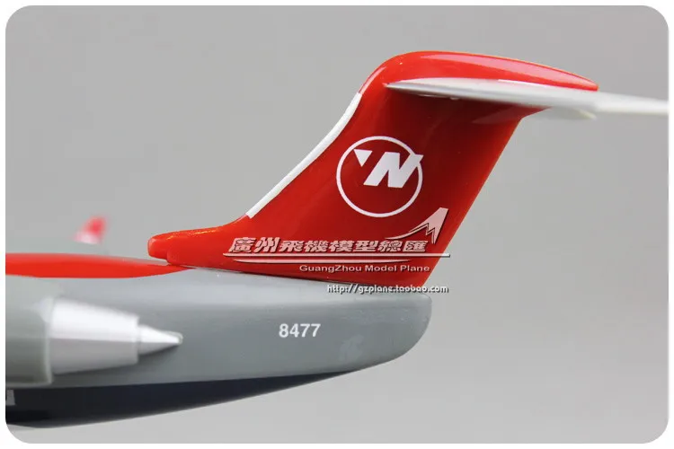 Американский Northwest Airlines NWA Jet Airlink CRJ-200 1: 100 Пластиковые собранные Самолеты Модель 28 см для коллективного самолета