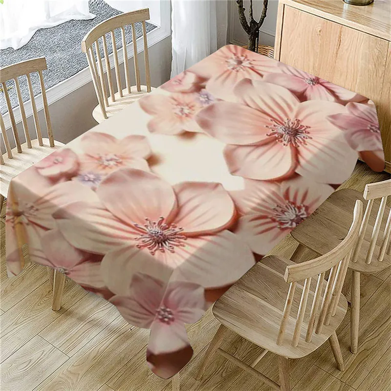 table cloth Primeval 3D Flower Table Cloth Rectangular Tea Table Cover Dining Home Decor manteles de mesa rectangular  #4O09  (5)
