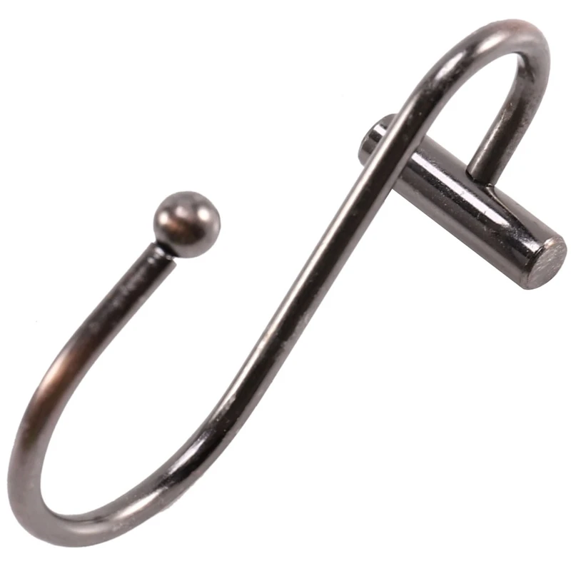 S Metal Iron Hook Column Hook Shower Curtain Hook Curtain Hook Bathroom Supplies Ancient Bronze