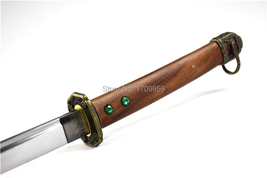 Full Tang High Carbon Steel Sharp Japanese Saber Sword Samurai Katana RoseWood Saya Home Decoration Collection Real Knife Swords