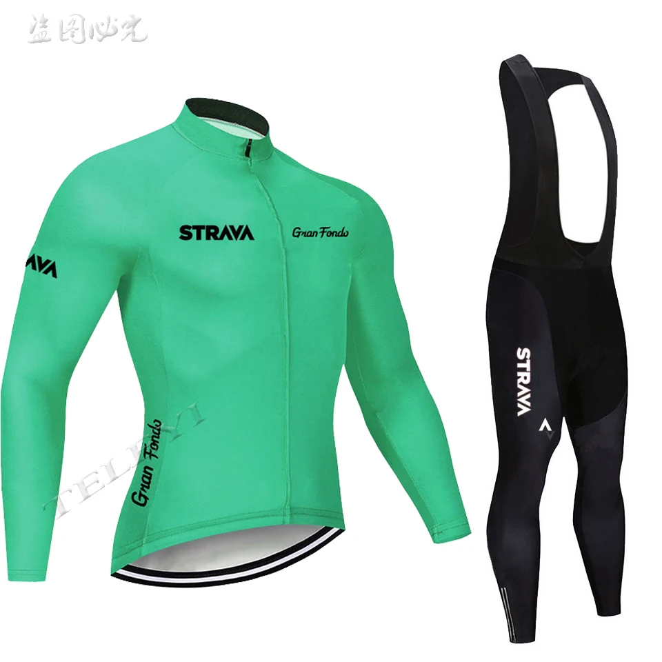Pro Team Cycling Clothing Men Long Sleeve Bicycle Jersey Set Sport MTB Wear Quick Dry Mens Road Bike Clothes Male Riding Suit - Цвет: 7