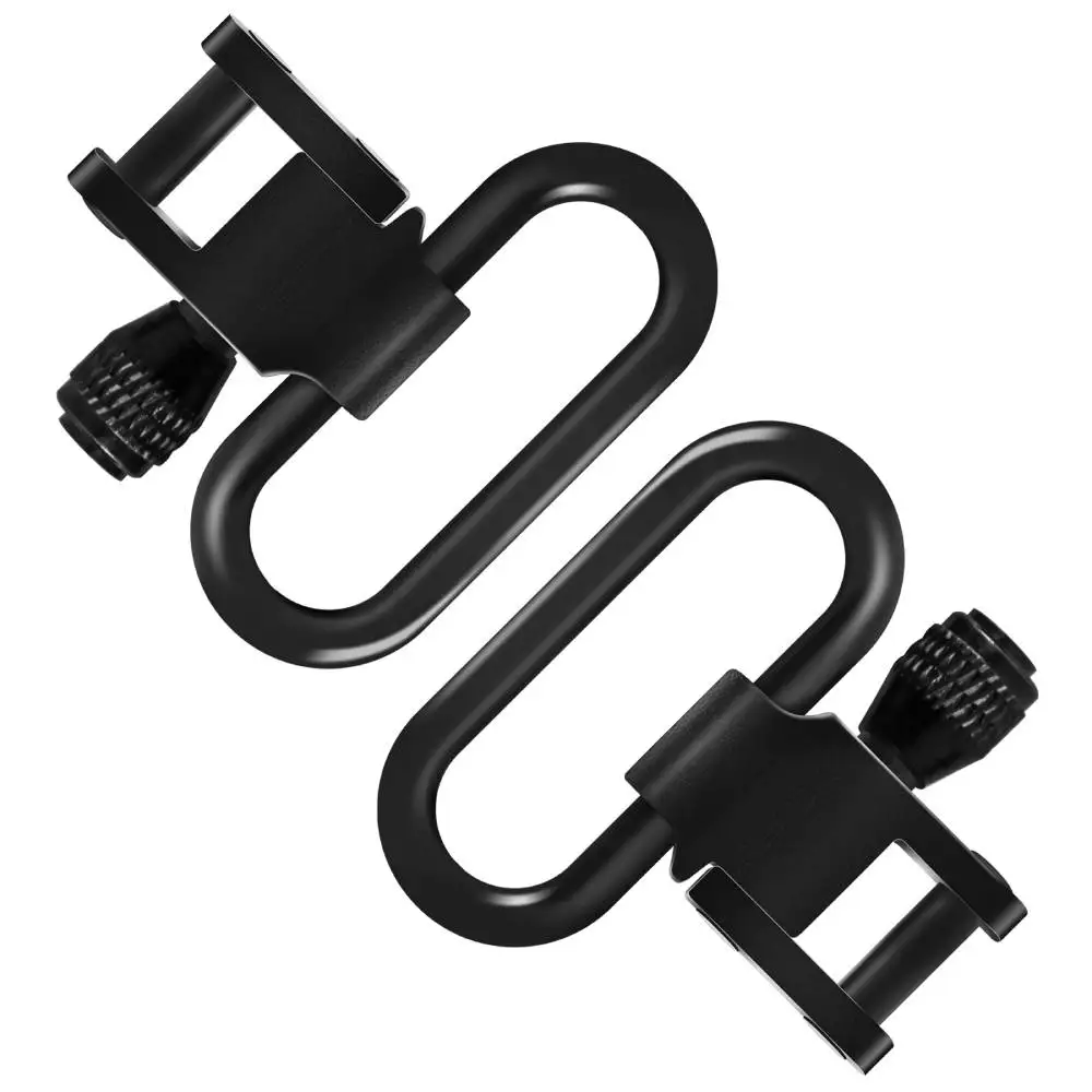 2Pcs Heavy Duty Gun Sling Swivels 1" & 1.25" Quick unloading Tri Lock Strap Clips Sling