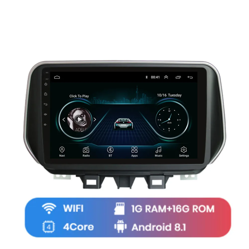 4G LTE Android 8,1 для HYUNDAI TUCSON IX35-Мультимедиа стерео автомобильный dvd-плеер навигация gps радио - Цвет: WIFI (1G 16G)