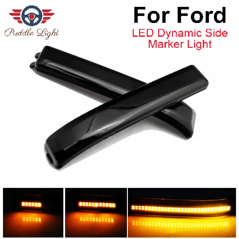 

2 Pieces LED Side Wing Dynamic Turn Signal Light Flowing Rearview Mirror Indicator Blinker Light For Ford F150 Raptor 2010-2014
