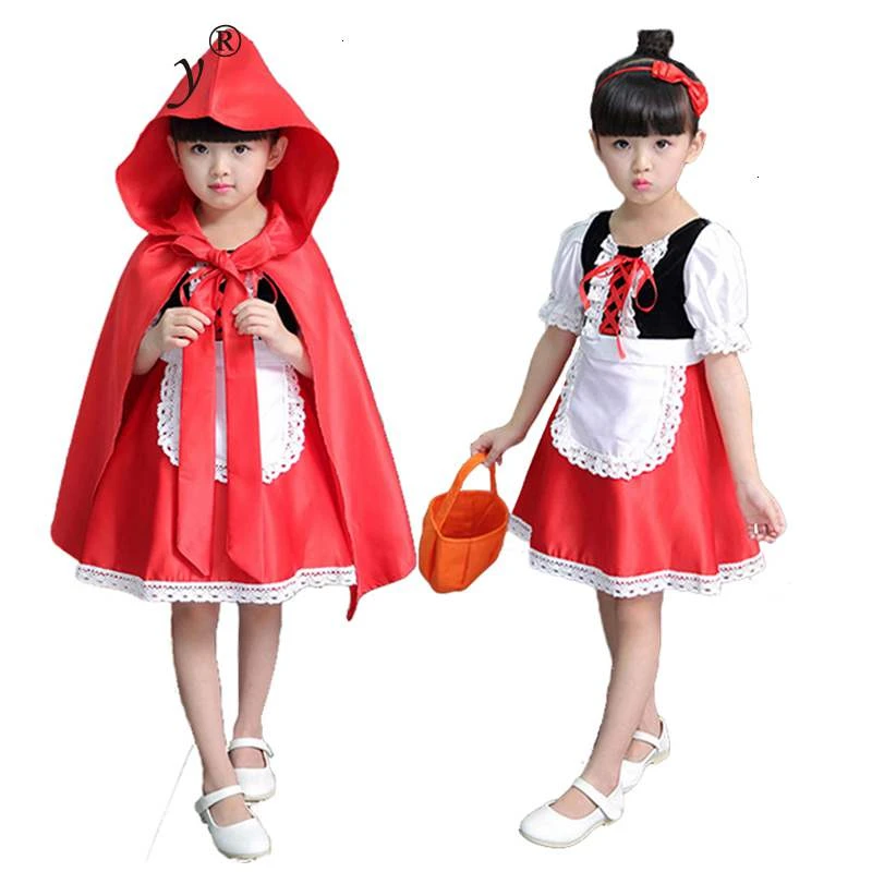 Little Red Riding Hood Halloween 2022 2022 Little Red Riding Hood Cosplay Costume For Kids Dress Halloween Carnival Fantasia Party Girls Fancy Dress Children Party Cosplay Costumes Aliexpress
