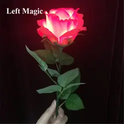 Освещение Роза пульт дистанционного управления/кнопка (1 цветы)-волшебный трюк цветок Магия закрыть Волшебная Магическая сцена для
