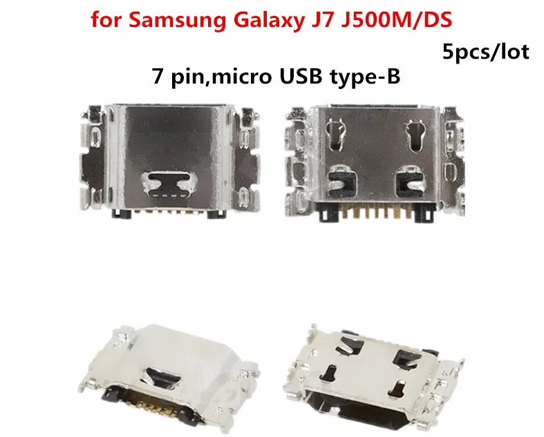 Usb-разъем для зарядки samsung Galaxy J7 J500M/DS J700 J7008 J700F/DS/G/H/DS/i/M (7 pin micro USB type-B) разъем |