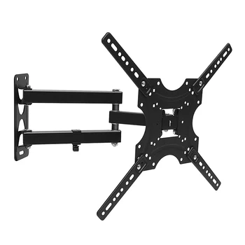 

Universal 17-55 Inch Lcd Television Computer Monitor Rack Telescopic Rotating Display Bracket Swing Rack Wall Mount New