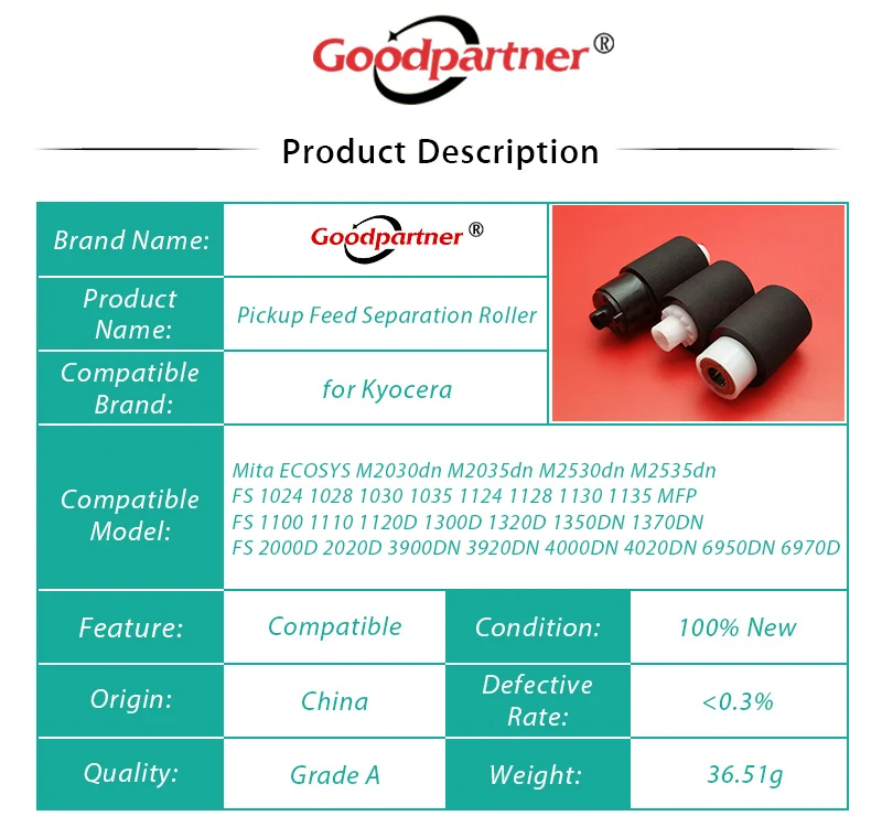 Пикап 5X 2BR06521 2F906240 2F906230 для Kyocera FS 1028 1035 1100 1120 1128 1135 1300 1300D 1320 1370 M2035 M2535 P2035|pickup