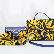 Анкара ткань для платья африканская вощеная ткань принтом с 2 шт Женская сумка 6 ярдов Хлопок Ткань для лоскутного TN-A32