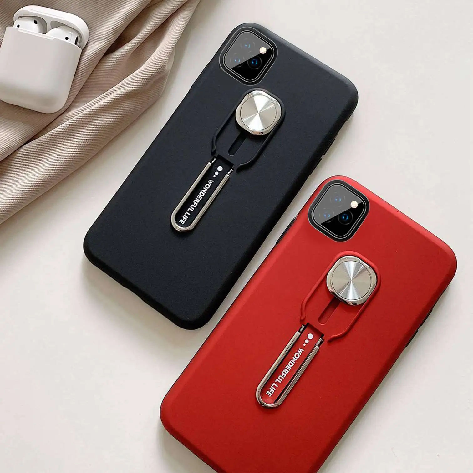 Чехол для iPhone 11 Pro Max XR XS роскошный силиконовый Магнитный чехол с петлей 7 8 6s 6 Plus
