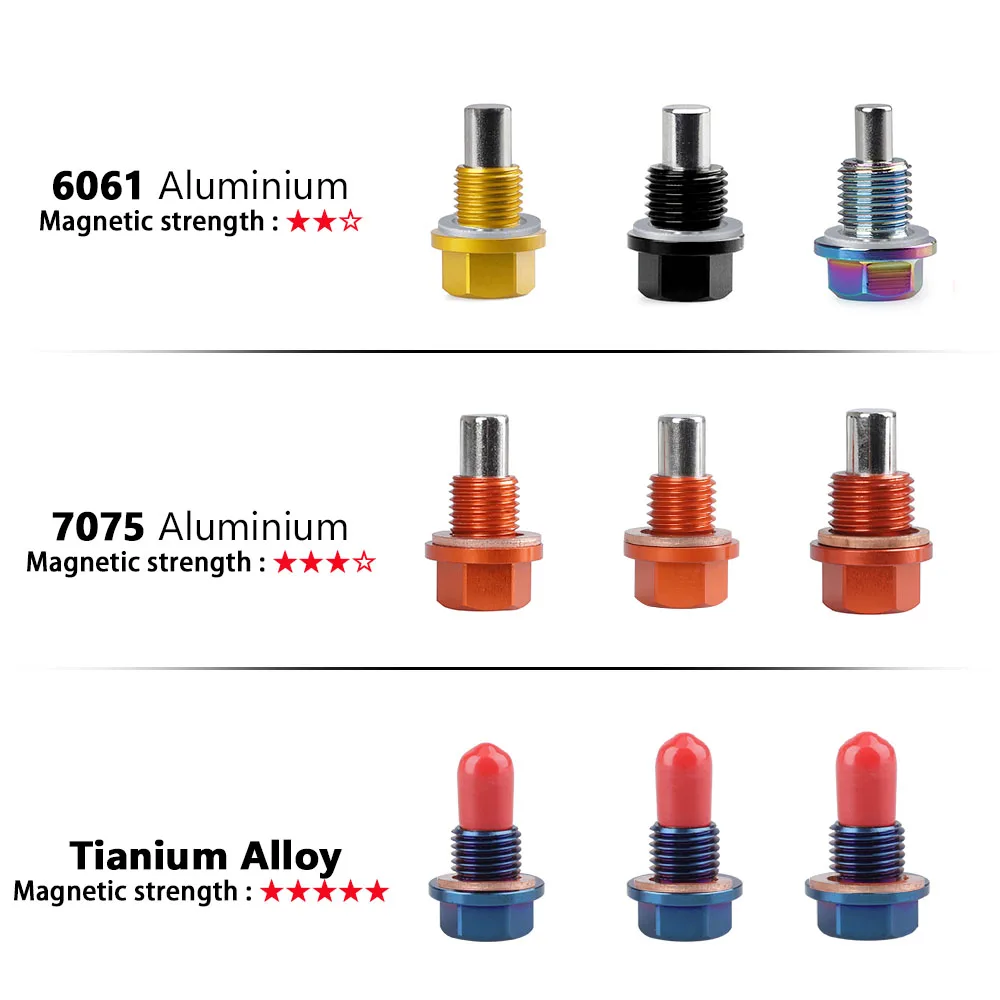 Titanium Alloy M12 M14*1.5MM Engine Dress Up Magnetic Oil Drain Plug Package Oil Sump Drain Plug Nut For Honda Mitsubishi