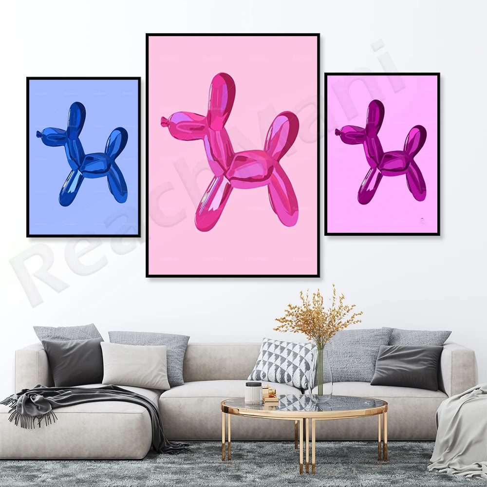 

Abstract Balloon Dog, Eclectic Wall Art Hipster Poster | Wall Print Gallery | | The Art of Dog Lovers Retro Poster Neon Poster