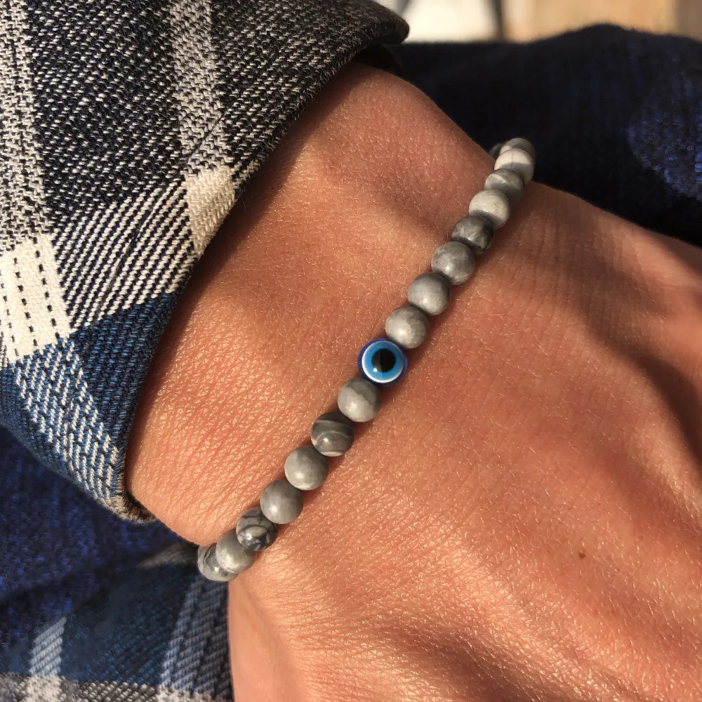 Natural stone bracelet for men hand jewelry