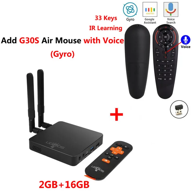 AM6 Add G30S UGOOS ТВ приставка AM6 Pro Amlogic S922X Android 9,0 DDR4 2G/4G 16G/3 2G 5G WiFi 1000M LAN Bluetooth 5,0 4K HD медиаплеер UGOOS AM6 - Цвет: AM6 Add G30S
