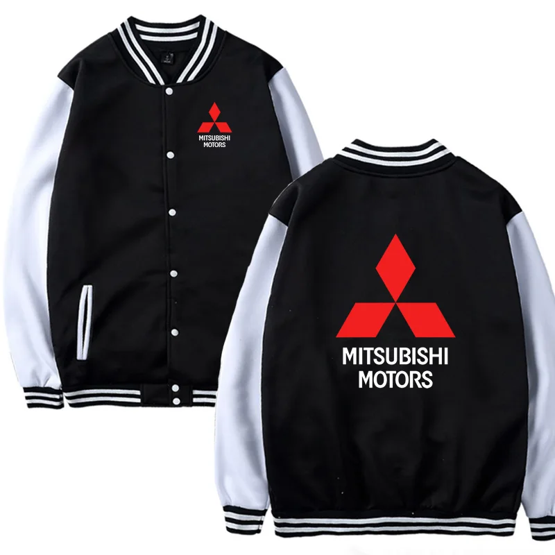 Мужская бейсбольная куртка с логотипом Mitsubishi, Повседневная Хип-Хоп Толстовка Harajuku, мужская бейсбольная форма, облегающая одежда унисекс Мужская бейсбольная куртка с логотипом Mitsubishi, Повседневная Хип-Хоп Толстовка Harajuku, мужская бейсбольная форма, облегающая одежда унисекс