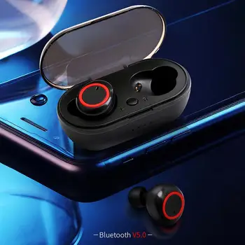

HobbyLane M2 TWS Wireless Mini Earphones Bluetooth 5.0 In-ear Earbuds Stereo Bass Built-in Micro with 400mAh Charging Base d29